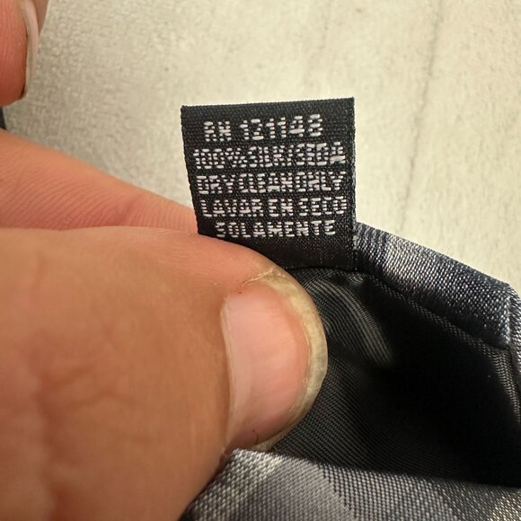 Structure Mens Plaid Silk Tie Black Gray Classic Neckwear Formal Made In China - Picture 5 of 5